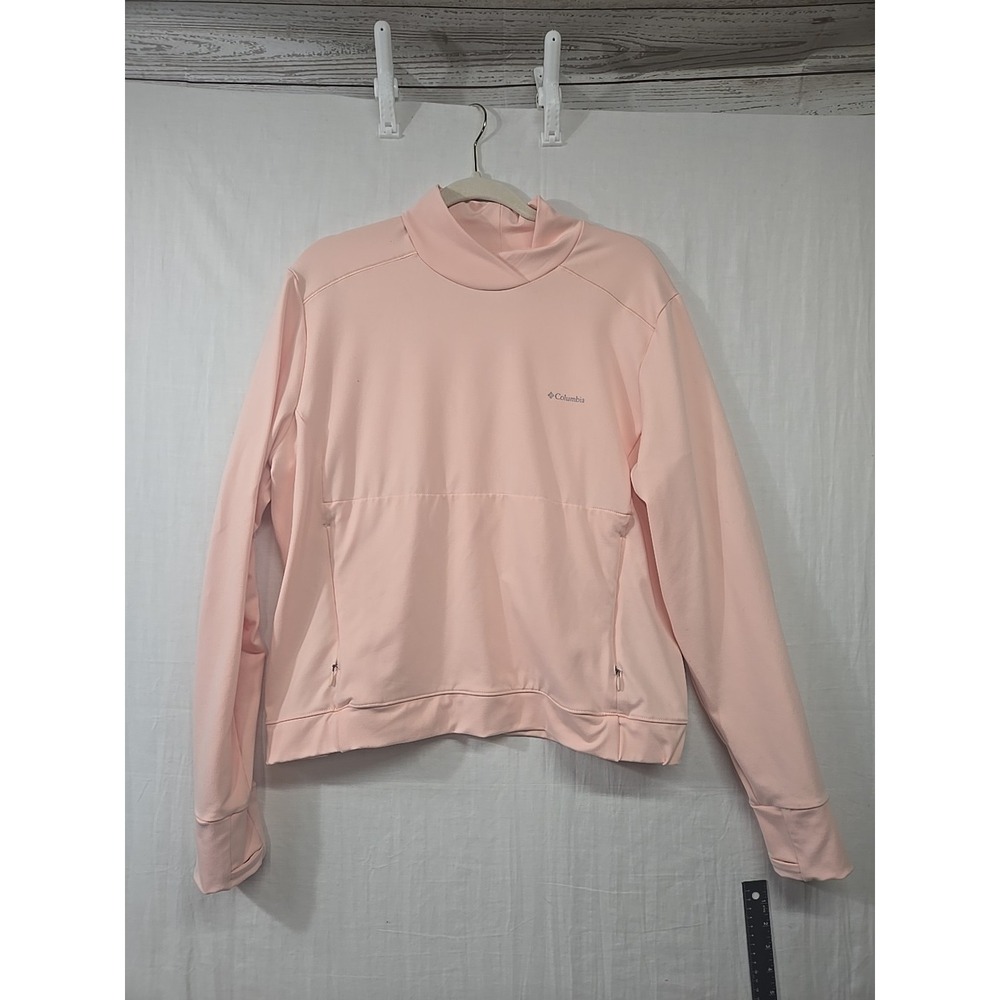 Columbia Women's XXL Weekend Adventure Pullover Pink Long Sleeves‎ Mock Neck